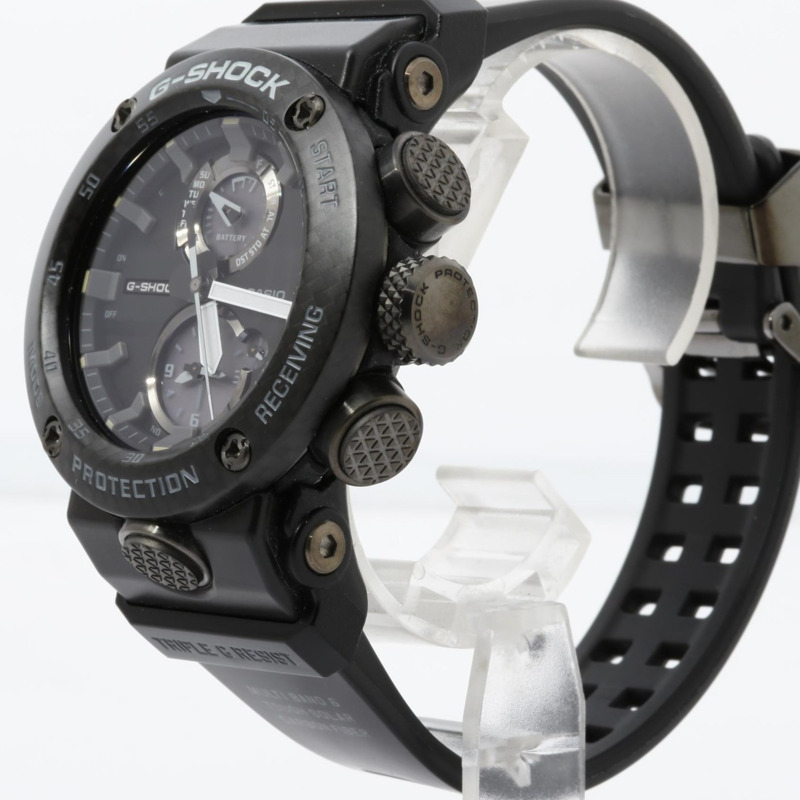 卡西歐 G-SHOCK MASTER OF G AIR GRAVITYMASTER GWRB10001AJF 男士黑色碳纖維紋理模擬腕錶-1