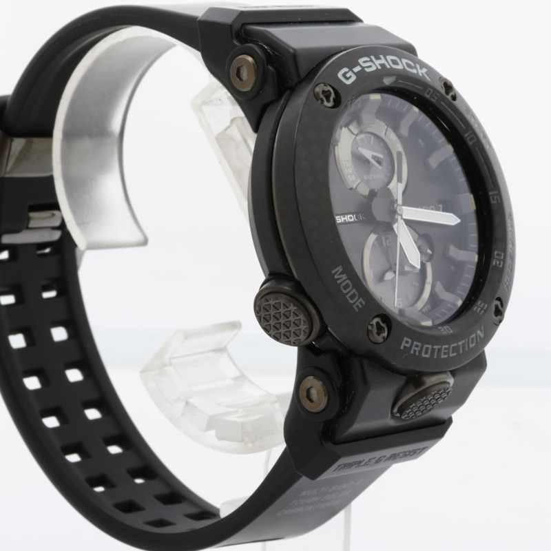 卡西歐 G-SHOCK MASTER OF G AIR GRAVITYMASTER GWRB10001AJF 男士黑色碳纖維紋理模擬腕錶-2