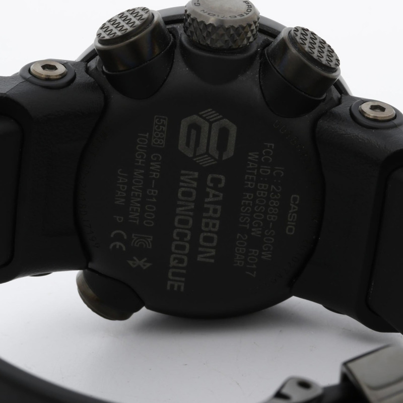 卡西歐 G-SHOCK MASTER OF G AIR GRAVITYMASTER GWRB10001AJF 男士黑色碳纖維紋理模擬腕錶-3