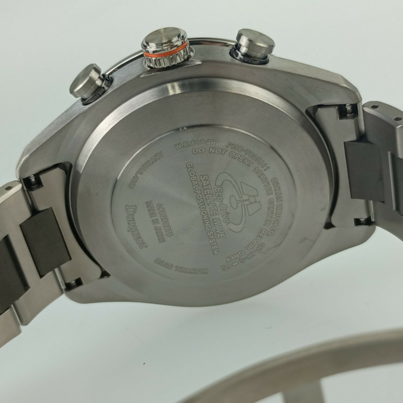 西鐵城 Attesa 衛星波浪 GPS 太陽能腕錶 F150 T025811 CC3085 51L 藍色錶盤 TI 男士-8