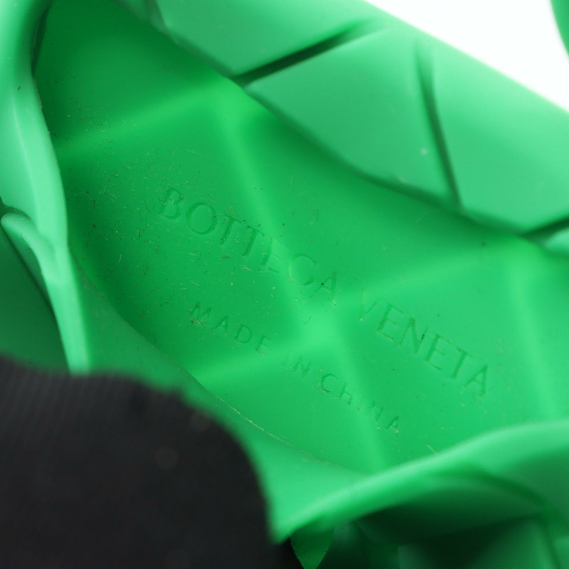 BOTTEGA VENETA Intrecciato Strap Card Case holder 680139 rubber Green Used Women-2