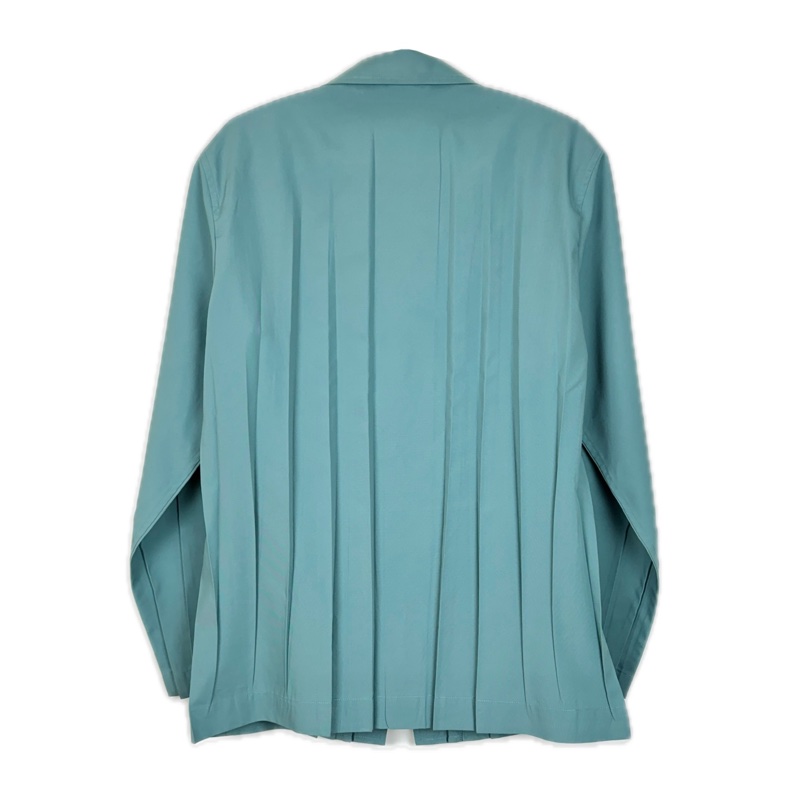 三宅一生Issey Miyake men 湖水綠豎摺西裝-1
