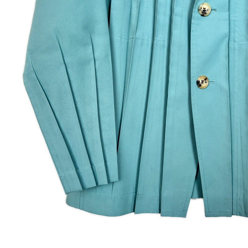 三宅一生Issey Miyake men 湖水綠豎摺西裝-2