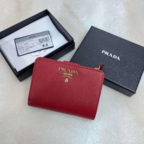 Prada red wallet