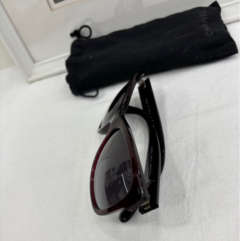 CHANEL香奈兒女士偏光墨鏡太陽眼鏡-1