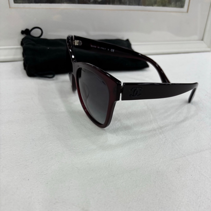 CHANEL香奈兒女士偏光墨鏡太陽眼鏡-2