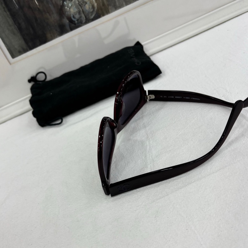 CHANEL香奈兒女士偏光墨鏡太陽眼鏡-3