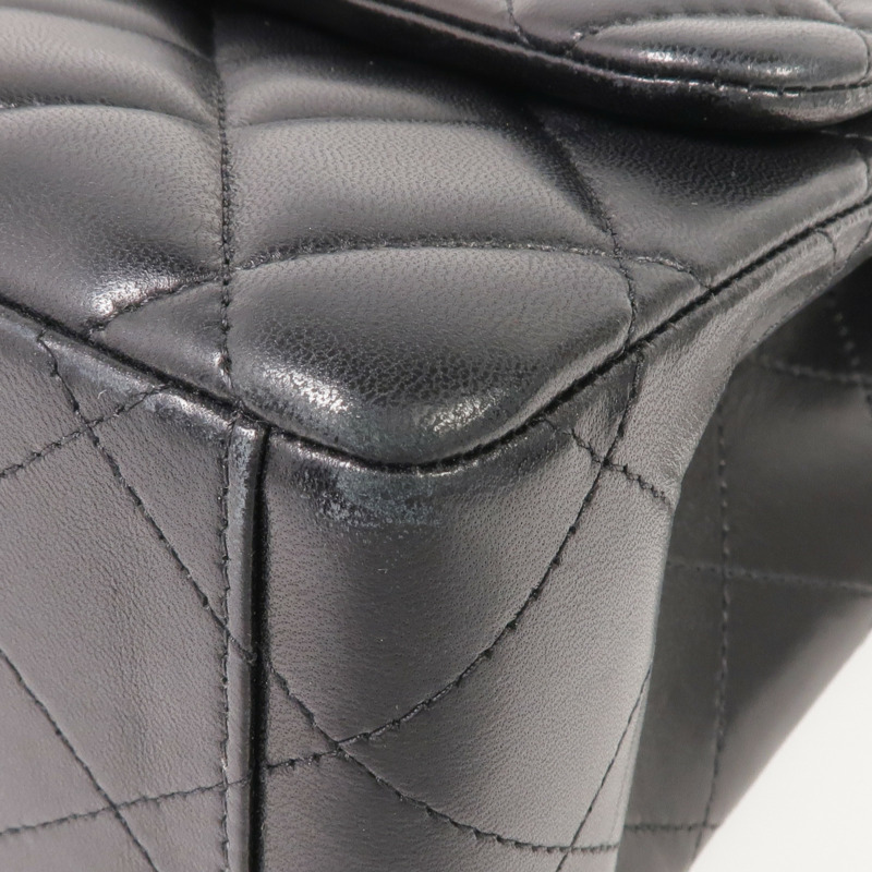 CHANEL 羊皮皮革Maxi Classic銀扣鏈帶肩背袋-5