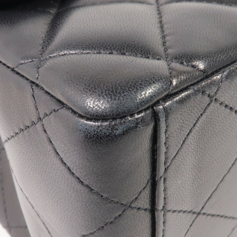 CHANEL 羊皮皮革Maxi Classic銀扣鏈帶肩背袋-6