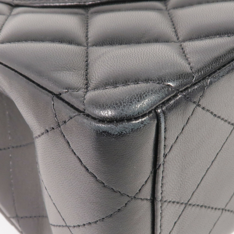 CHANEL 羊皮皮革Maxi Classic銀扣鏈帶肩背袋-8