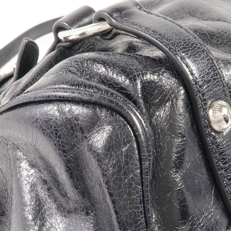 Miu Miu 牛皮皮革2 Way Shoulder銀扣手挽肩背兩用袋-8