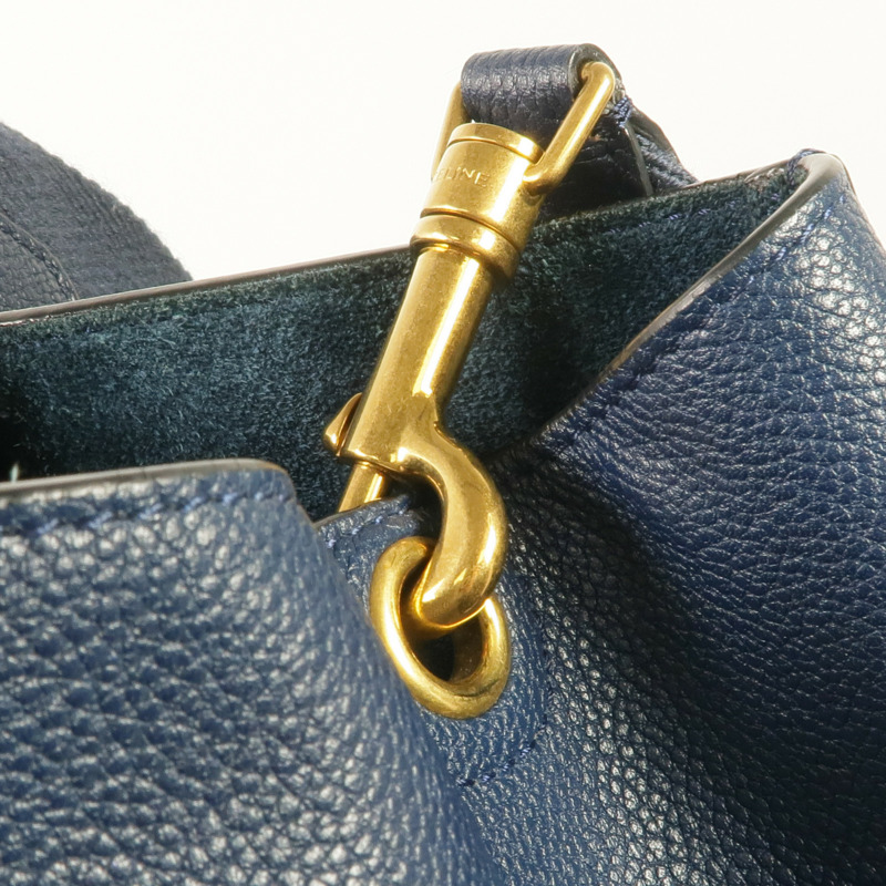 CELINE 牛皮皮革Sangle Large Bucket Bag金扣肩背袋-10