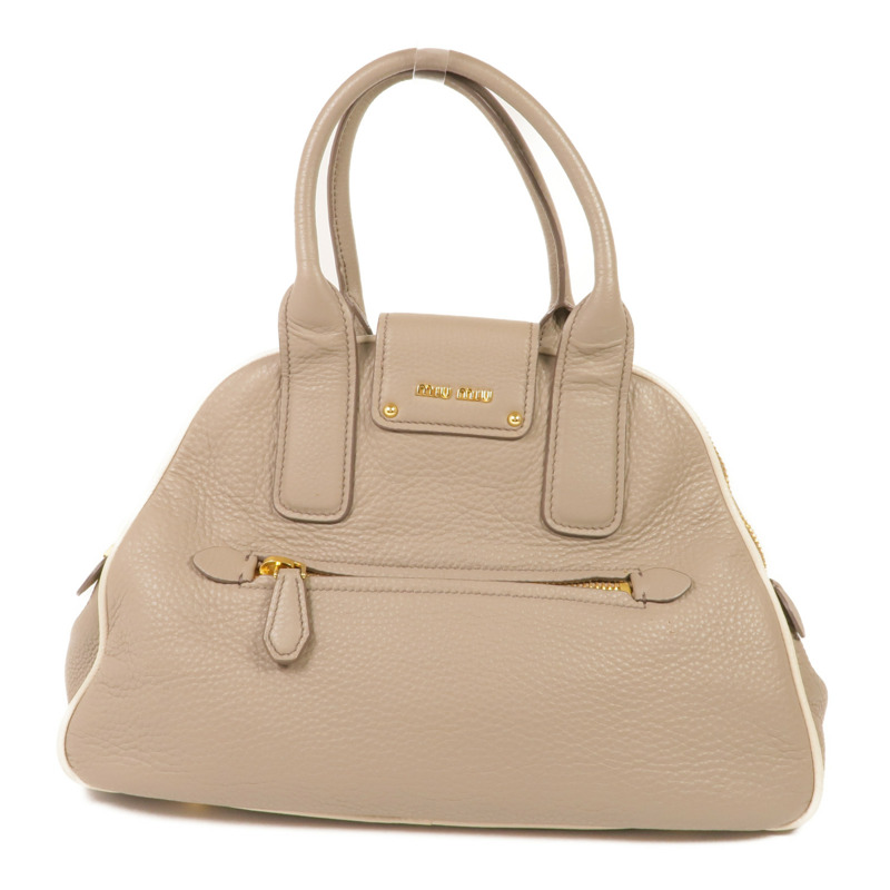 Miu Miu 牛皮皮革2 Way Shoulder金扣手挽肩背兩用袋-1