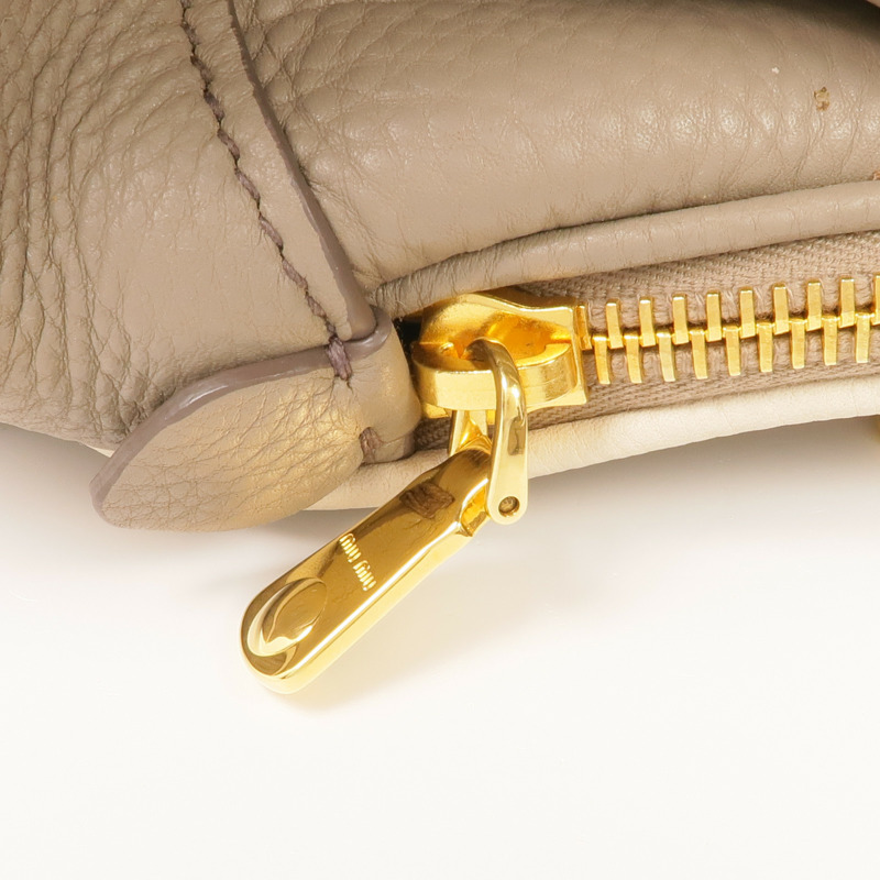 Miu Miu 牛皮皮革2 Way Shoulder金扣手挽肩背兩用袋-5
