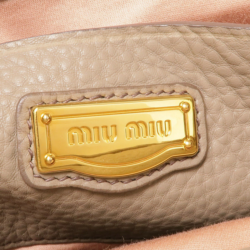 Miu Miu 牛皮皮革2 Way Shoulder金扣手挽肩背兩用袋-14