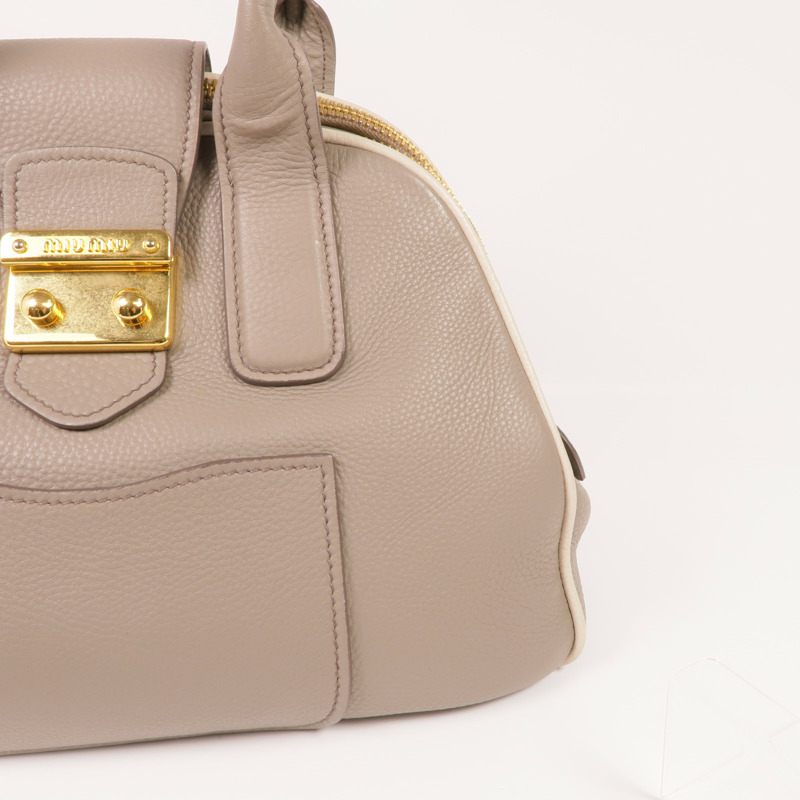 Miu Miu 牛皮皮革2 Way Shoulder金扣手挽肩背兩用袋-23