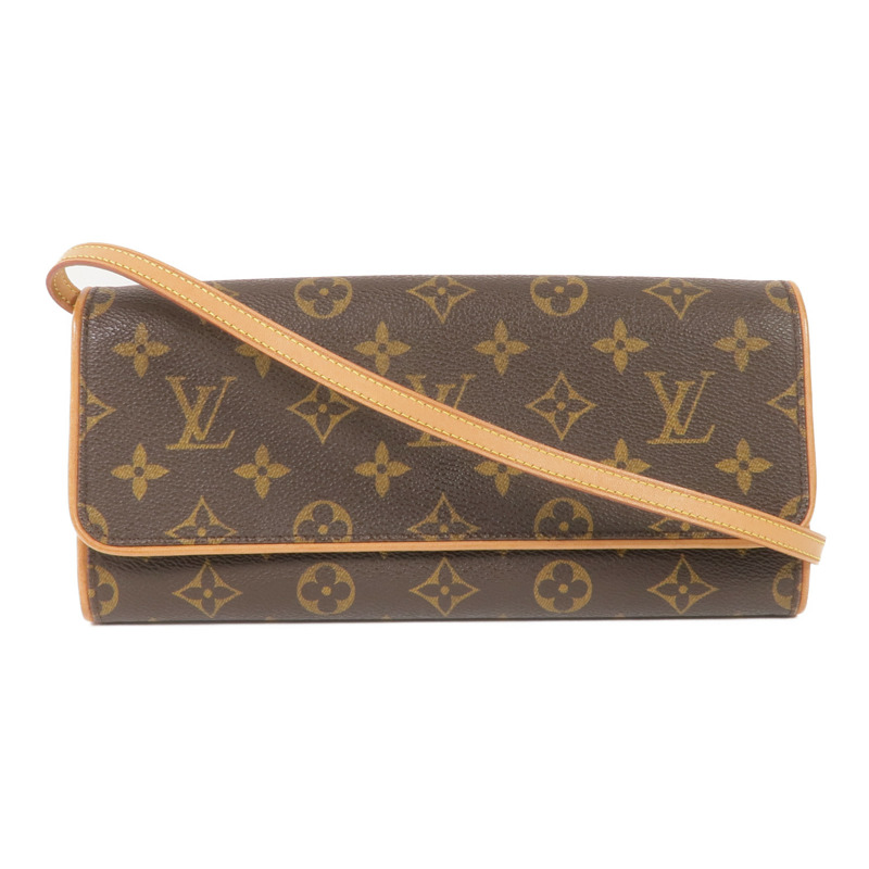 LOUIS VUITTON Monogram Pochette Twin GM金扣肩背袋-0