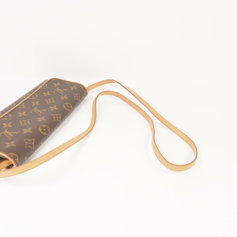 LOUIS VUITTON Monogram Pochette Twin GM金扣肩背袋-8