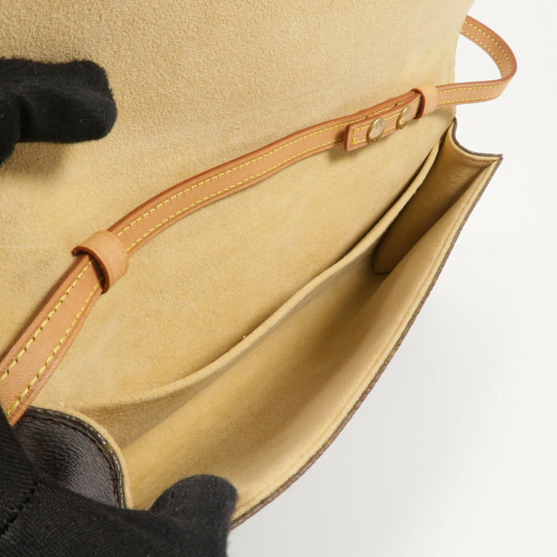 LOUIS VUITTON Monogram Pochette Twin GM金扣肩背袋-9