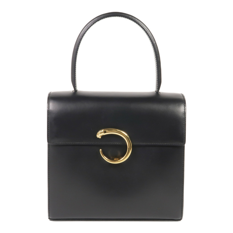 CARTIER 牛皮皮革Handbag金扣手挽袋-0