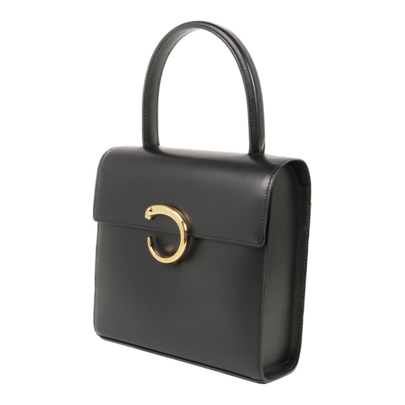 CARTIER 牛皮皮革Handbag金扣手挽袋-2