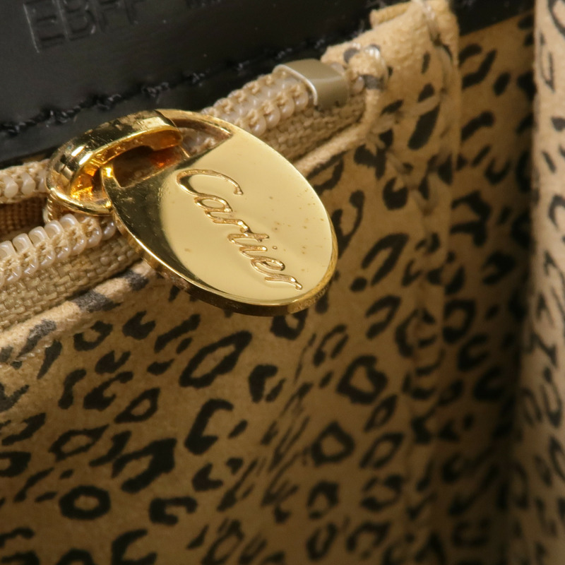 CARTIER 牛皮皮革Handbag金扣手挽袋-14