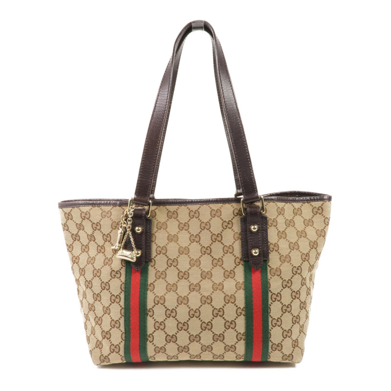 GUCCI 帆布Shoulder Tote金扣肩背袋/手挽袋-0