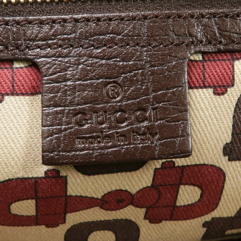 GUCCI 帆布Shoulder Tote金扣肩背袋/手挽袋-13