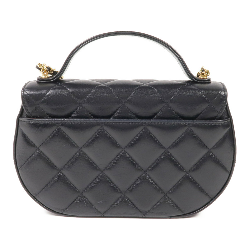 CHANEL 牛皮皮革2 Way Shoulder金扣手挽肩背兩用袋-1