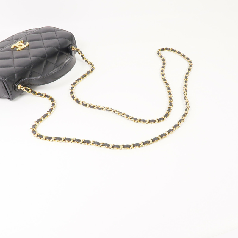 CHANEL 牛皮皮革2 Way Shoulder金扣手挽肩背兩用袋-4