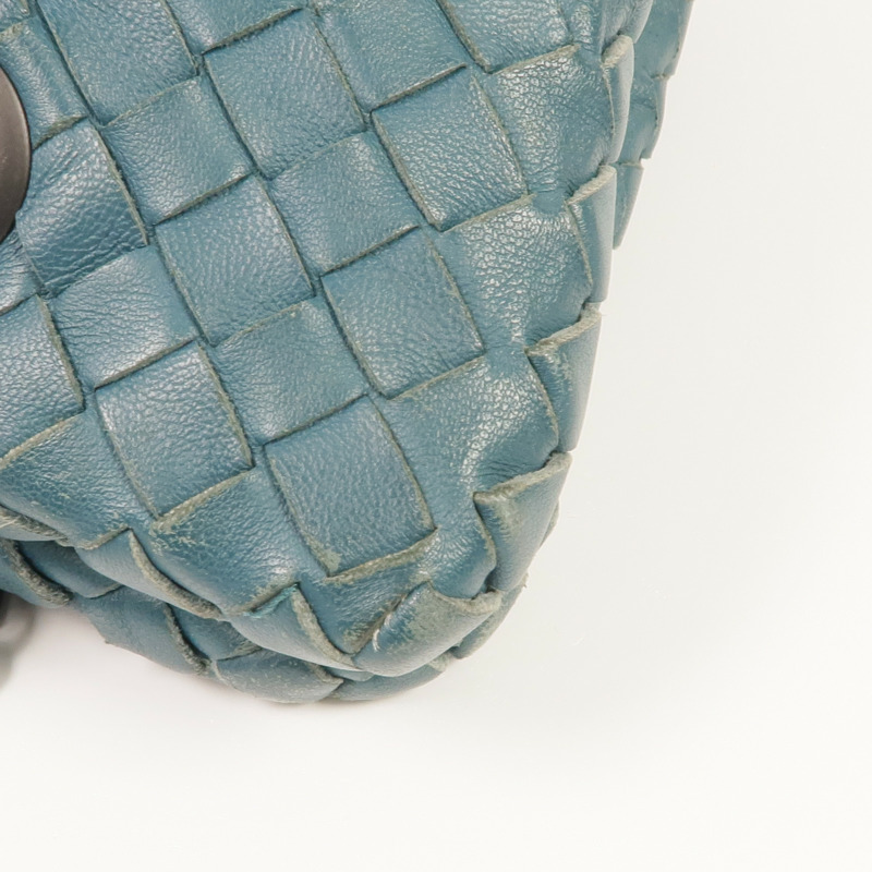 BOTTEGA VENETA 織紋皮革Chain Shoulder鏈帶肩背袋-5