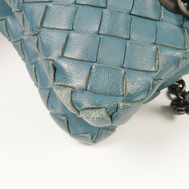 BOTTEGA VENETA 織紋皮革Chain Shoulder鏈帶肩背袋-6