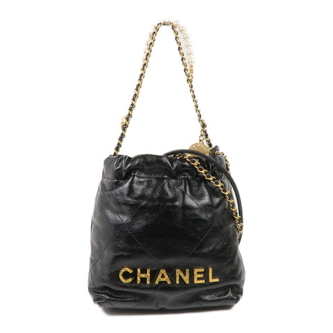 CHANEL 牛皮皮革Chanel 22 Mini金扣手挽肩背兩用袋