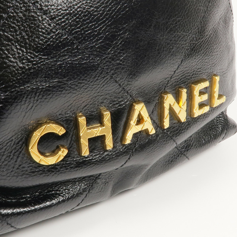 CHANEL 牛皮皮革Chanel 22 Mini金扣手挽肩背兩用袋-9