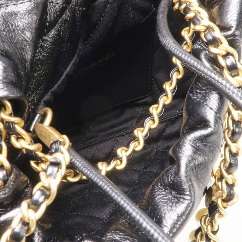CHANEL 牛皮皮革Chanel 22 Mini金扣手挽肩背兩用袋-11
