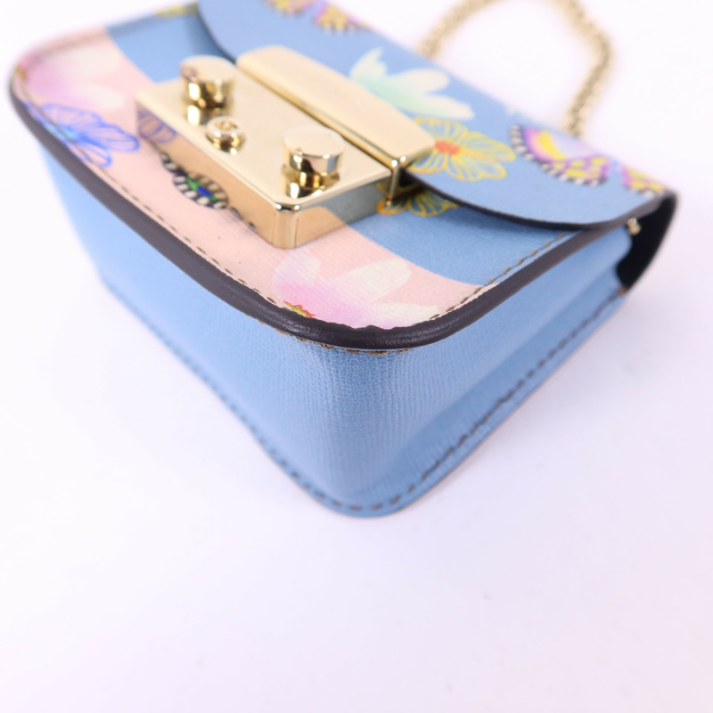 Furla 牛皮皮革Metropolis Mini Cosmetic Case金扣手挽袋-10