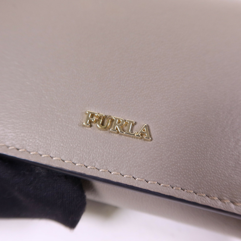 Furla 牛皮皮革Trifold Wallet金扣錢包-8