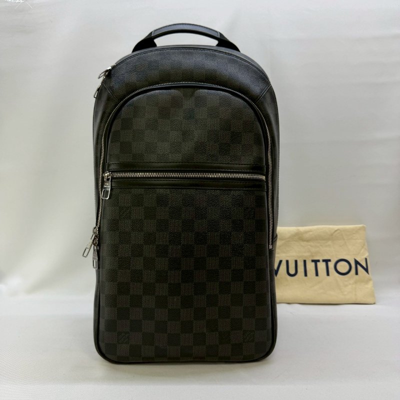 LV MICHAEL黑棋盤格後背包-0