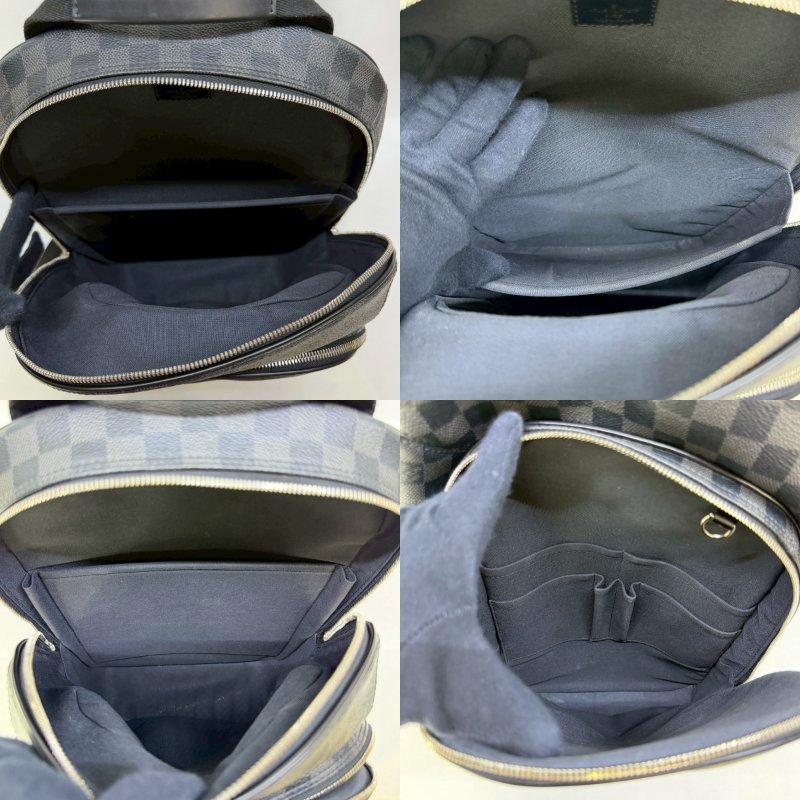 LV MICHAEL黑棋盤格後背包-4