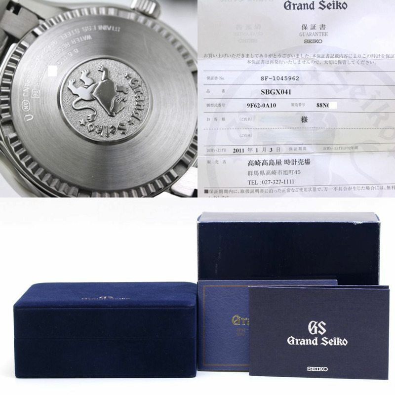 精工 Grand Seiko SBGX041 9F62-0A10 日期石英男士不鏽鋼腕錶 40156-8