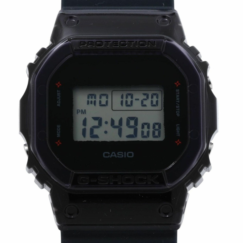 卡西歐 G-SHOCK 5600 系列 DW5600NNJ2JR 男士數位手錶，黑色樹脂錶殼-0