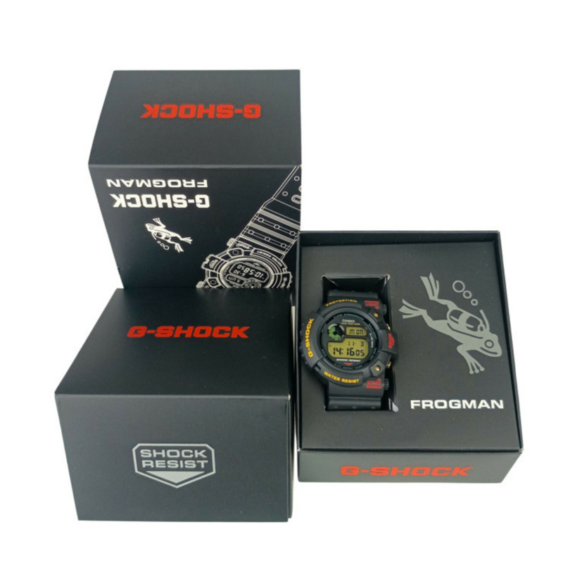 卡西歐 G-SHOCK Frogman DW6300 黑色橡膠男士數位手錶-8