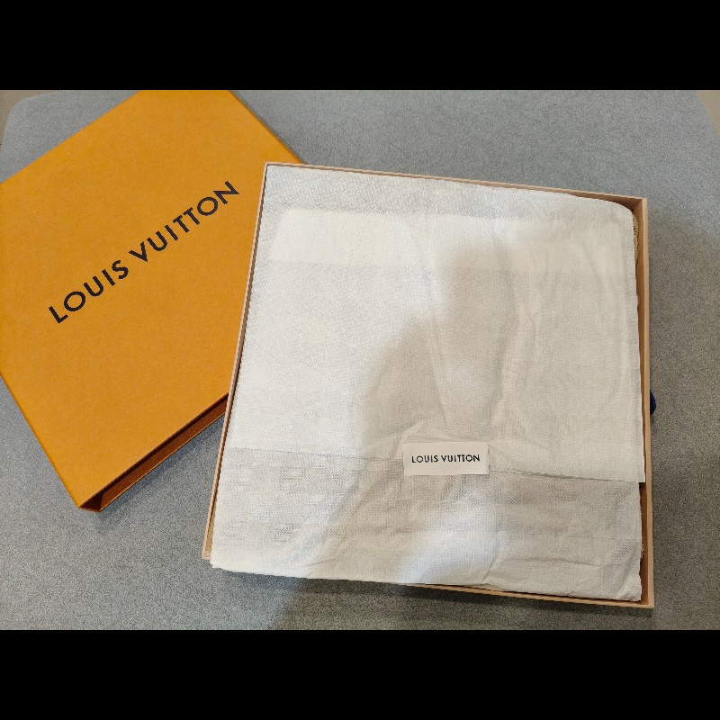 全新奶茶色LV羊毛圍巾-13