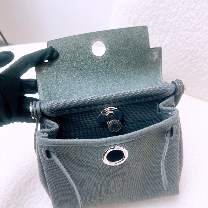 Hermes mini herbag 20 石板灰銀扣 W-13