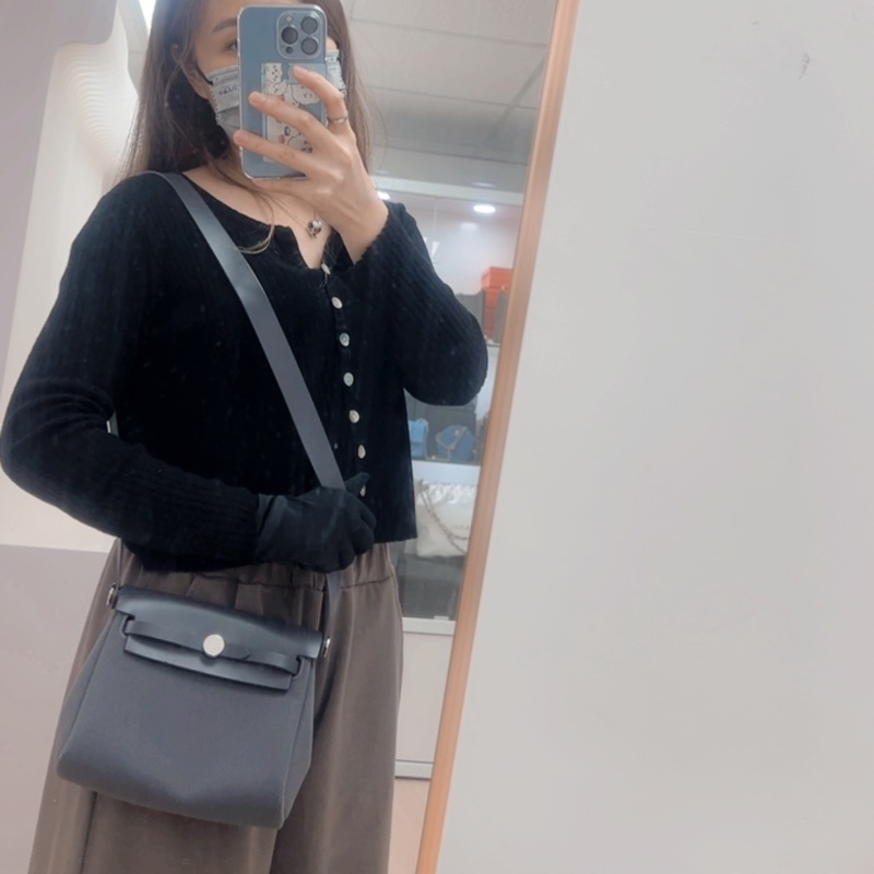 Hermes mini herbag 20 石板灰銀扣 W-16