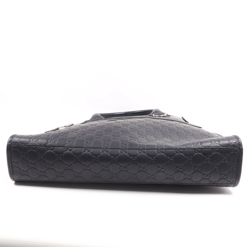 GUCCI 牛皮皮革Hand Bag銀扣手挽袋-3