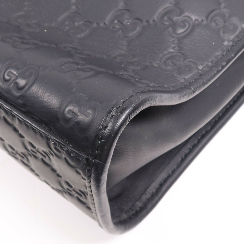 GUCCI 牛皮皮革Hand Bag銀扣手挽袋-4