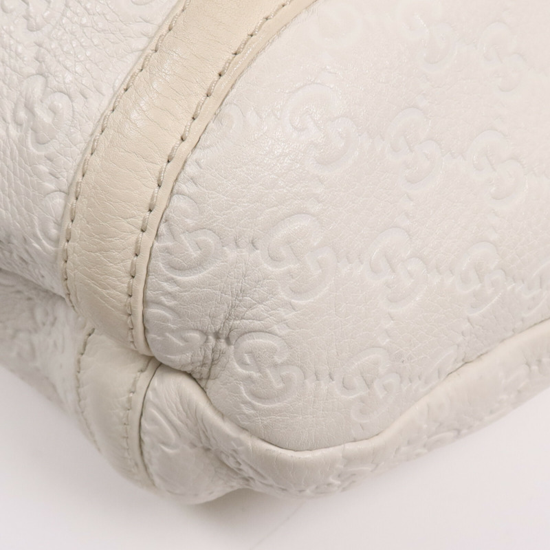 GUCCI 牛皮皮革Techro Horsebit Medium Hobo銀扣肩背袋-4