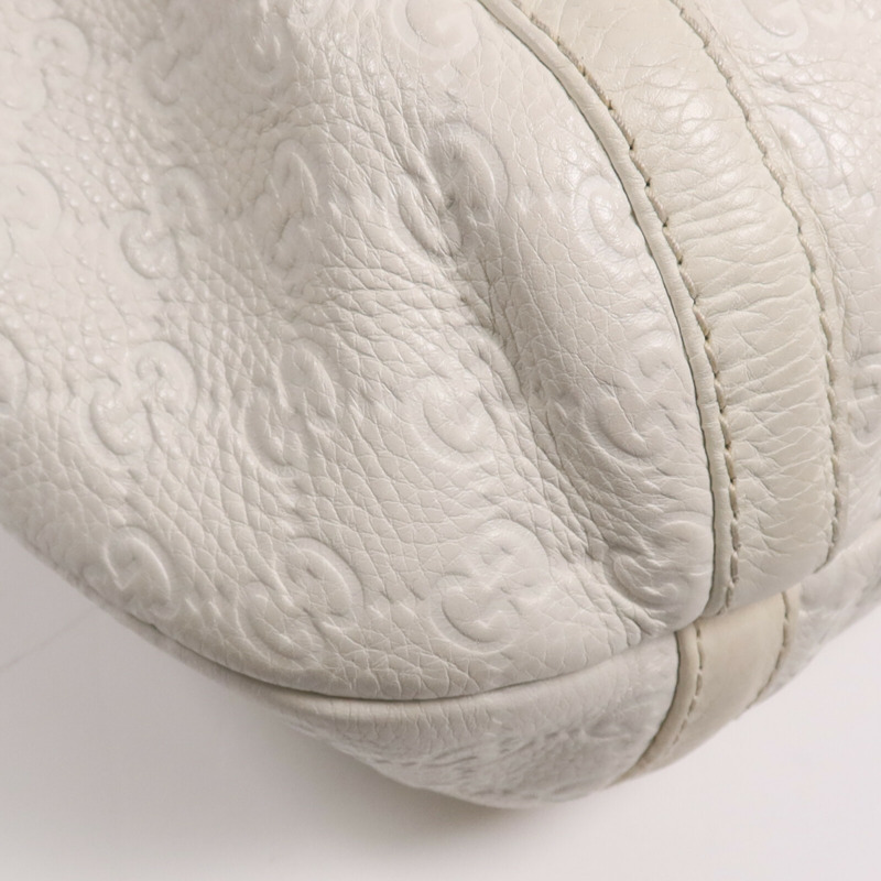 GUCCI 牛皮皮革Techro Horsebit Medium Hobo銀扣肩背袋-5