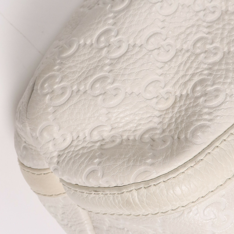 GUCCI 牛皮皮革Techro Horsebit Medium Hobo銀扣肩背袋-7